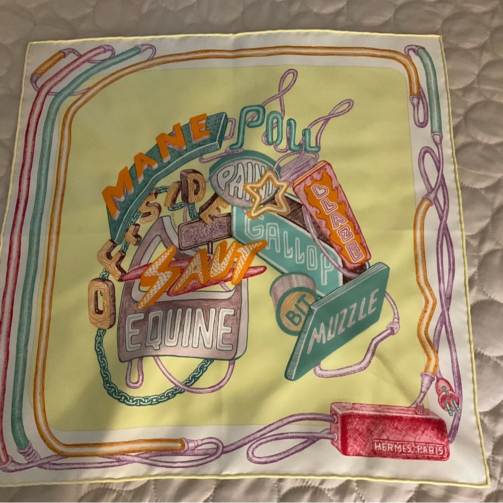 HERMES silk scarf 45 cm